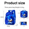thumbnail image 3 of Mochila Sonic Conjunto De Tres Piezas De Dibujos Animados Anime Para Niños Bolsa Escolar Bolso De Mano Estuche Para Lápices Niñas, 3 of 4