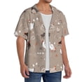 thumbnail image 4 of Sigee Chicken Print Men's Shirts Casual Button Down Short Sleeve Summer Beach Shirt Hawaiian Vacation Shirts Tee Shirt-XX-Large, 4 of 7