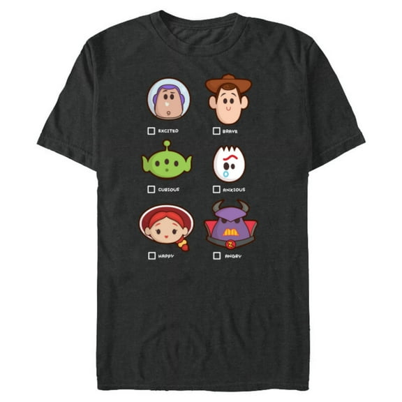Disney and Pixar’s Toy Story Emoji Moods - Short Sleeve Blended T-Shirt for Adults - Customized-Dark Heather