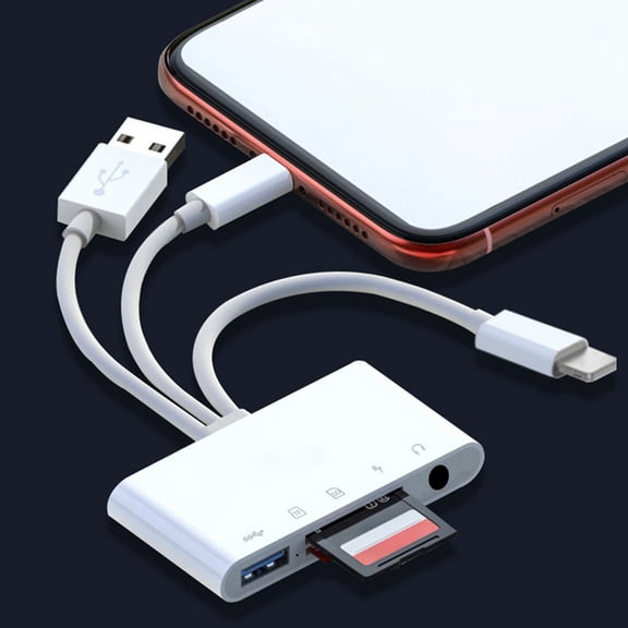 Multifunctional Card Reader - Plug and Play SD Card Reader, High Speed USB Card Reader Supports Up to 2TB Storage