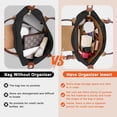 thumbnail image 3 of Purse Organizer Insert for Le Pliage Small Handbags Insert Organizer (Brown, Small), 3 of 7