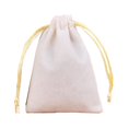 thumbnail image 1 of kurtrusly Jewellery Pouch Small Drawstring Bags Bracelet Packaging Display Goodies Presents Mobile Phone Storage Gifts Solid Pouches Beige-15*20, 1 of 7