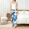 thumbnail image 5 of Uemuo Marine Animals Pattern Women's Wide Leg Palazzo Lounge Pants with Pockets Light Weight Loose Comfy Casual Pajama Pants-XX-Large, 5 of 9