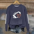 thumbnail image 2 of Kaliqueen Football Sweatshirts for Women Graphic Game Day Y2K Crewneck Oversized Pullover Fall Casual Long Sleeve Tops, 2 of 4