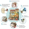 thumbnail image 3 of Rolife DIY Miniature Wooden DollHouse Kit with Furniture Model Building Set Birthday Gift for Child Adult(Emily's Flower Shop), 3 of 6
