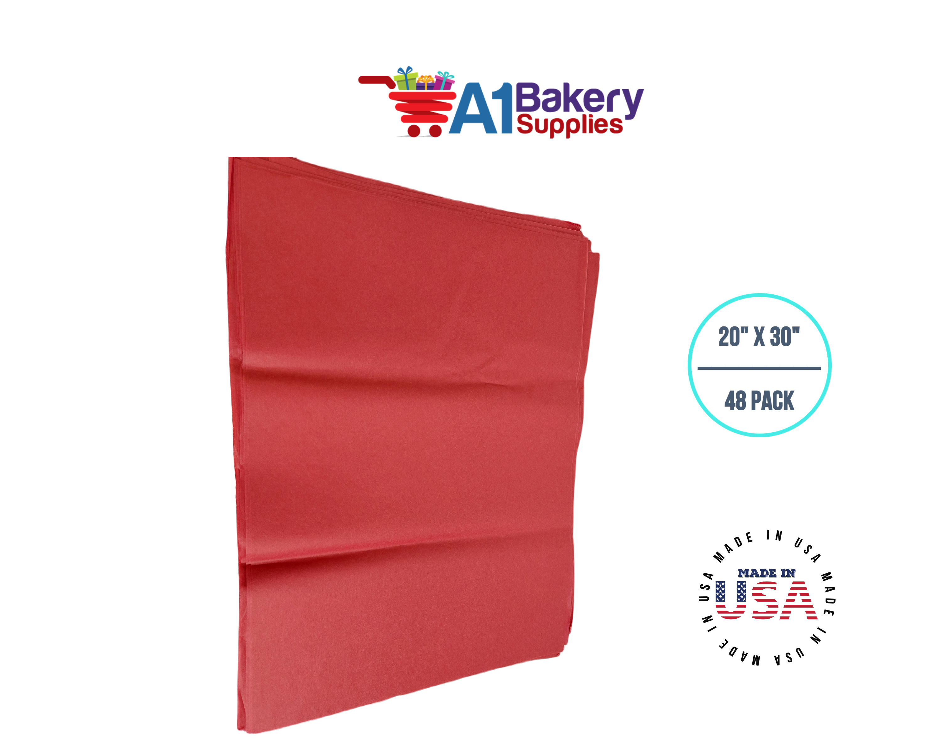 Coral Rose Tissue Paper Squares, Bulk 480 Sheets, Premium Gift Wrap and Art Supplies for Birthdays, Holidays, or Presents by A1 Bakery Supplies, Made