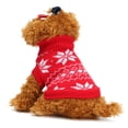 thumbnail image 3 of Round Neck Christmas Dog Pullover Snowflake Pattern Acrylic Fiber Warm Apparel - Ideal for Festive Home Celebrations, 3 of 8