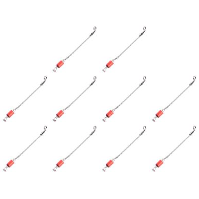 Alarma Pesca Carpa Wiggler Bobinas Acero Inoxidable Perchas Aparejos () Rojo