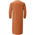 thumbnail image 4 of Mens Nightshirt Sleepwear Casual Long Sleeve V Neck Henley Sleep Shirt Loungewear with Pocket, 4 of 7