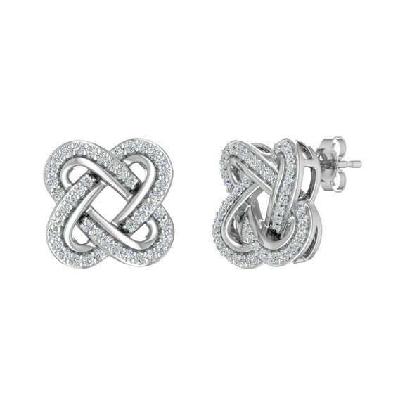 1/3 Carat Diamond Stud Earrings in 10K White Gold