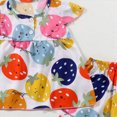 thumbnail image 4 of KPOPLK Toddler Girl Clothes Summer Kids Cute Print Outfits Ruffle Tee Tops Shorts 2-Piece Set 6 Months - 14 Years Size 3-4 Years,Red, 4 of 4