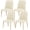 C-beige, variant on Curved Back Chair Covers for Dining Room, Velvet Stretch Mid Century Modern Chair Slipcovers, Semi Circle Back Chair Seat Protector for Kitchen Living Room (4PCS, Camel)