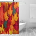 thumbnail image 2 of Coolnut Maple Leaf Shower Curtain for Bathroom, Bath Bathroom Accessories with 12 Pack Hooks for Home Hotels, 60 X 72 in Home Decor, 2 of 6