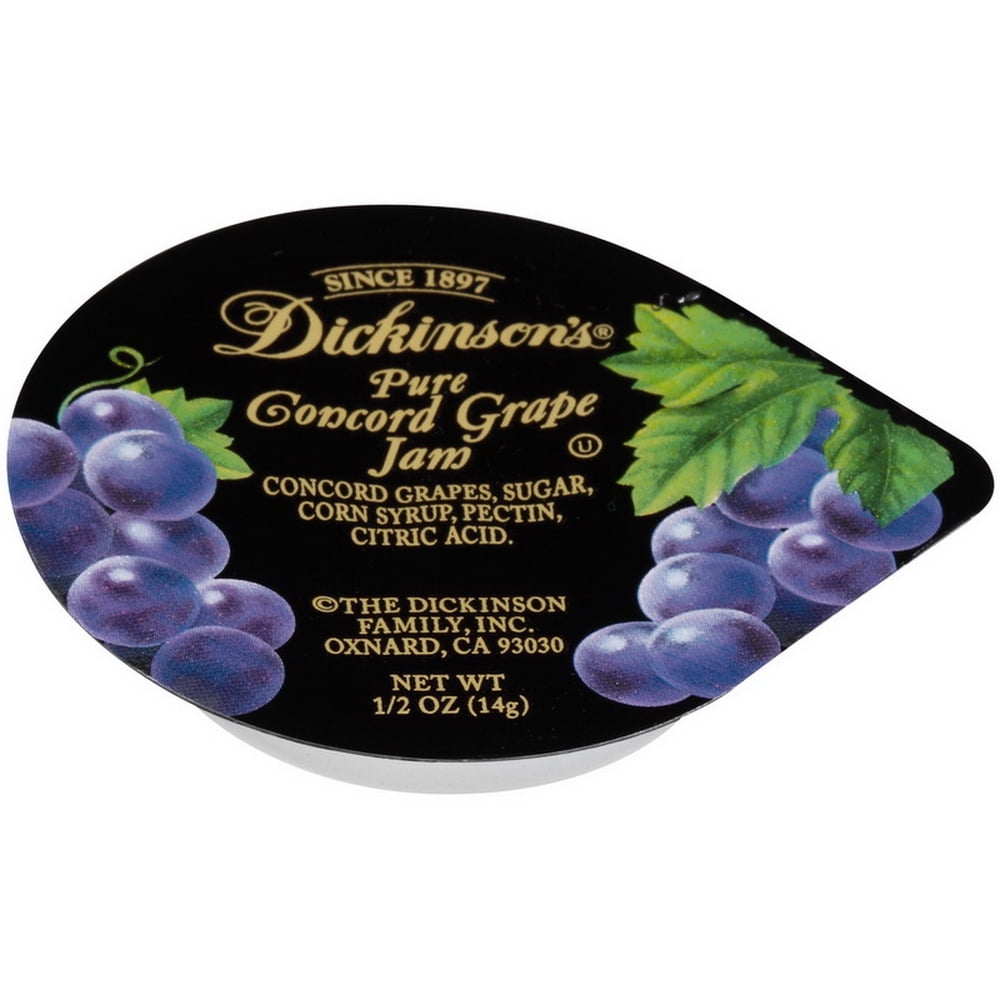Dickinson Grape Jam, 1/2 Ounce 200 per case.
