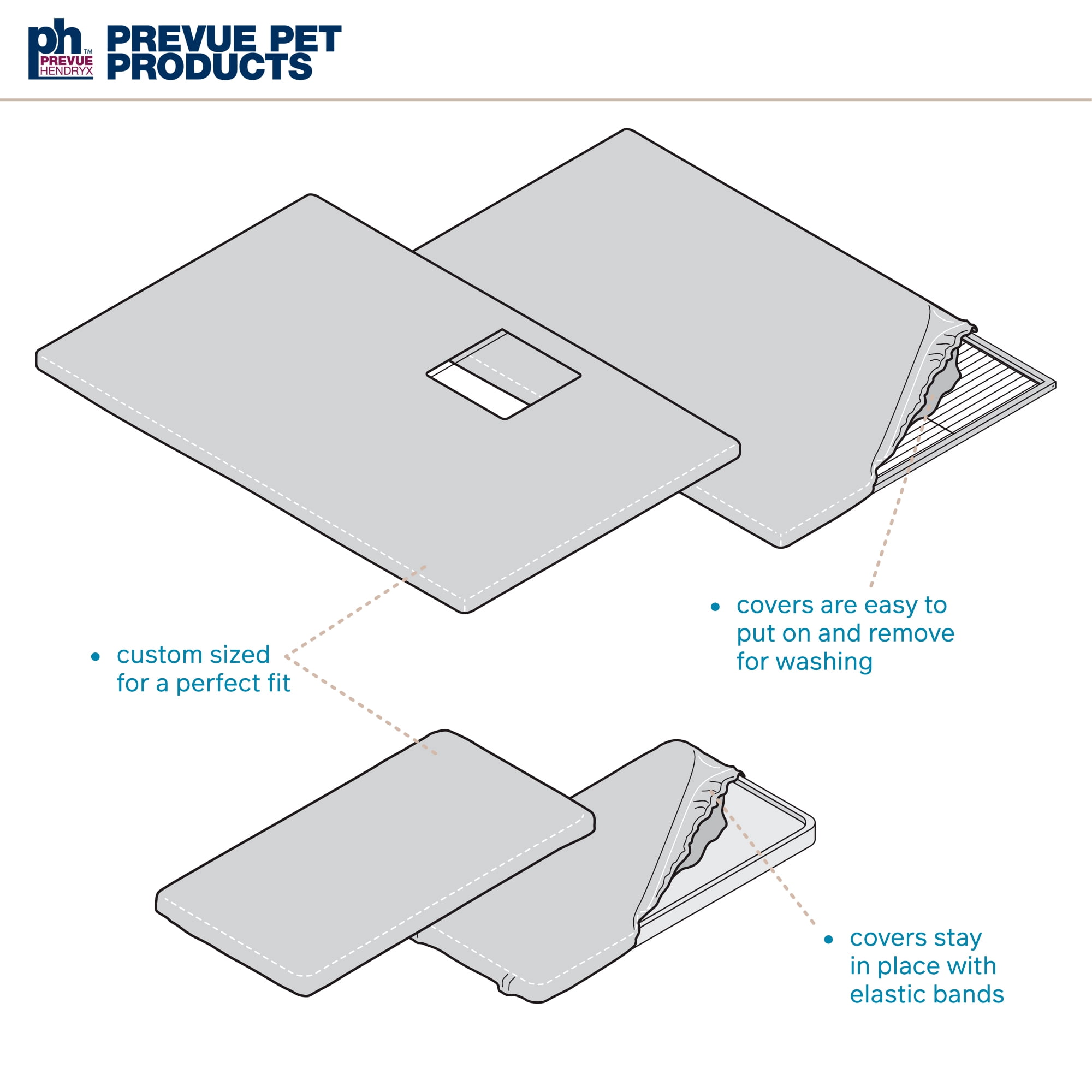 Prevue 485 COVER SET Grille & Platform Cover, Gray