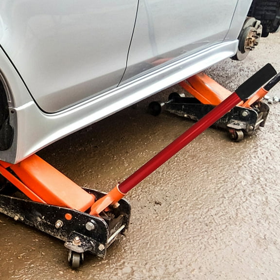 PTOOTP Red Steel Rubber 2pcs Automotive Jack Handle Replacement for Car Lift