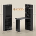 thumbnail image 3 of HOMCOM Convertible Desk with Blackboard & Shelf Multi-Function Table, Black, 3 of 10