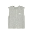 thumbnail image 1 of Pudcoco Women Knitted Tank Tops Casual Summer Solid Color Button Front Basic Vest Sleeveless Shirt Aesthetic Clothes, 1 of 4