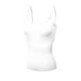 thumbnail image 2 of Basic Women Short Cami Built-In Shelf Bra - 3 Pk - White, Khaki, Oat, Medium, 2 of 5