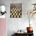 thumbnail image 3 of Sikiie Chess Board With Pawns Print Canvas Decorative Hanging Painting, Anti-shrinkage Hanging Frame, Suitable for Home, Office Wall Decorations, 3 of 6