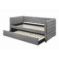 thumbnail image 6 of Home Design Solace Twin Daybed – Light Gray Upholstered Frame with Storage-Ready Design, 6 of 7