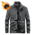 thumbnail image 2 of Chaqueta polar con bolsillos, chaqueta gruesa resistente al frío, abrigo cálido para otoño e invierno, sudaderas gruesas de alta calidad para hombre, 2 of 4