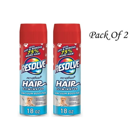 Resolve Pet Hair Eliminator Carpet Cleaner, Peppermint, 18 Oz, 2 Count, (2 Pack)