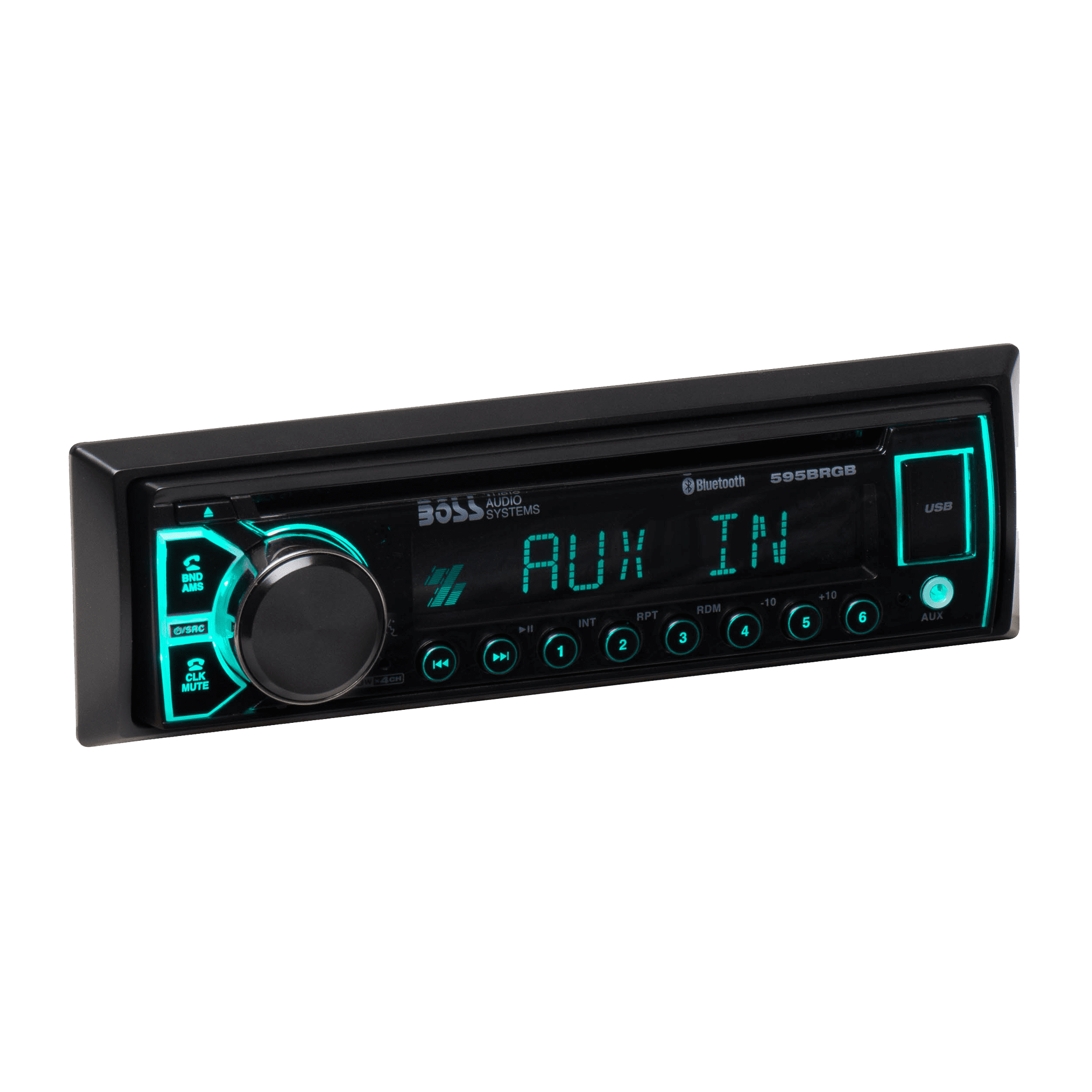 BOSS Audio Systems 595BRGB Single Din Car Stereo System, Bluetooth Audio
