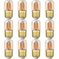 thumbnail image 1 of 12 Pack Mini Tubular Led Light Bulb,1w T28 Edison Led Filament Bulb E27 Screw Base 2200k Super Warm White Light Bulb(amber Glass)220v[energy Class A++, 1 of 3