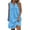Blue, variant on Plus Size Dresses For Women Linen Cotton Sleeveless Dress Above Knee Length Women Dresses V Neck Button Decor Summer Dress Casual Shift Sundress