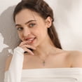 thumbnail image 3 of Beautlace Rose Love Necklace,925 Sterling Silver Birthstone Pendant Necklace Jewelry Birthday Christmas Mother's Day Gifts for Women Mom, 3 of 9