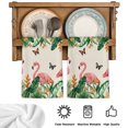 thumbnail image 5 of Pink Flamingo Kitchen Towels Set of 1, Summer Tropical Palm Leaves Rustic Burlap Absorbent Dish Towels for Kitchen, Microfiber Hand Towel, Quick Drying Tea Towel for Cleaning Decorative Dishcloths, 5 of 7