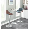 thumbnail image 2 of Fabrizzi Adjustable Bar Stools Set of 3, Chrome Bar Stools, Bar Chairs, Swivel Bar Stools Set of 3, Bar Stools Set of 3, Bar Height Stools, Bar Stools for Kitchen Counter (Blue), 2 of 6