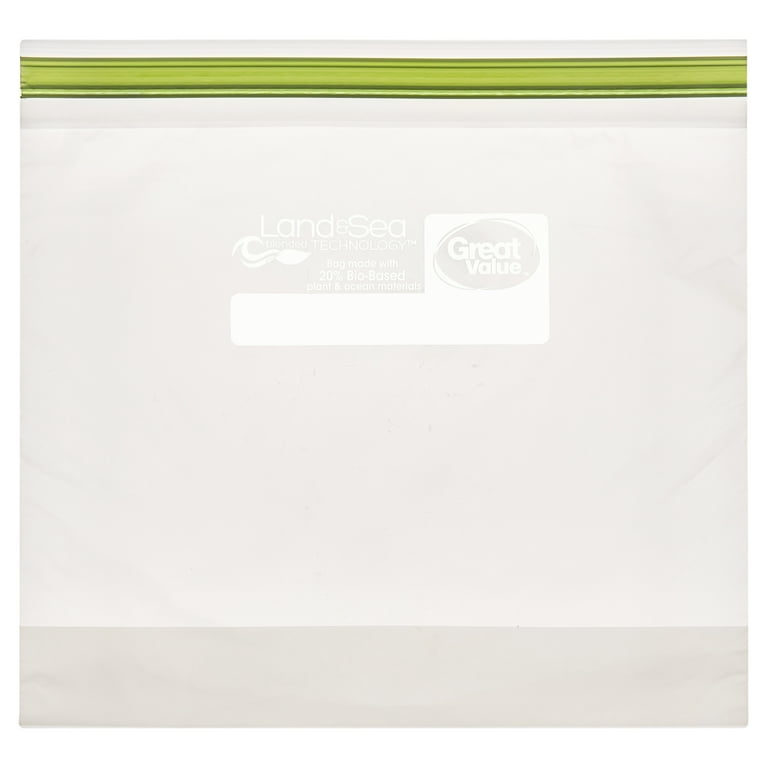 Great Value Reclosable Gallon Bags, Made with Bio-Based Materials