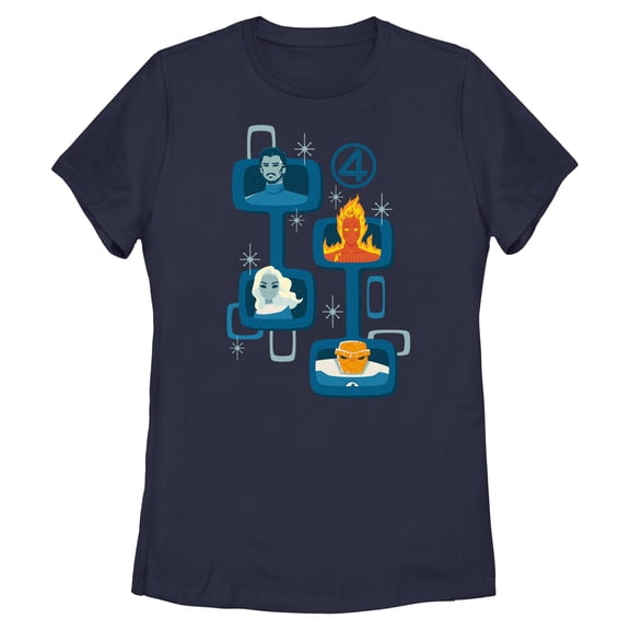 Womens The Fantastic Four: First Steps Cartoon Icons T Shirt