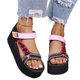 thumbnail image 1 of Women Bulky Platform Slippers Strappy Casual Sandals Ultra-thick Slide Shoes-26Pink42, 1 of 2