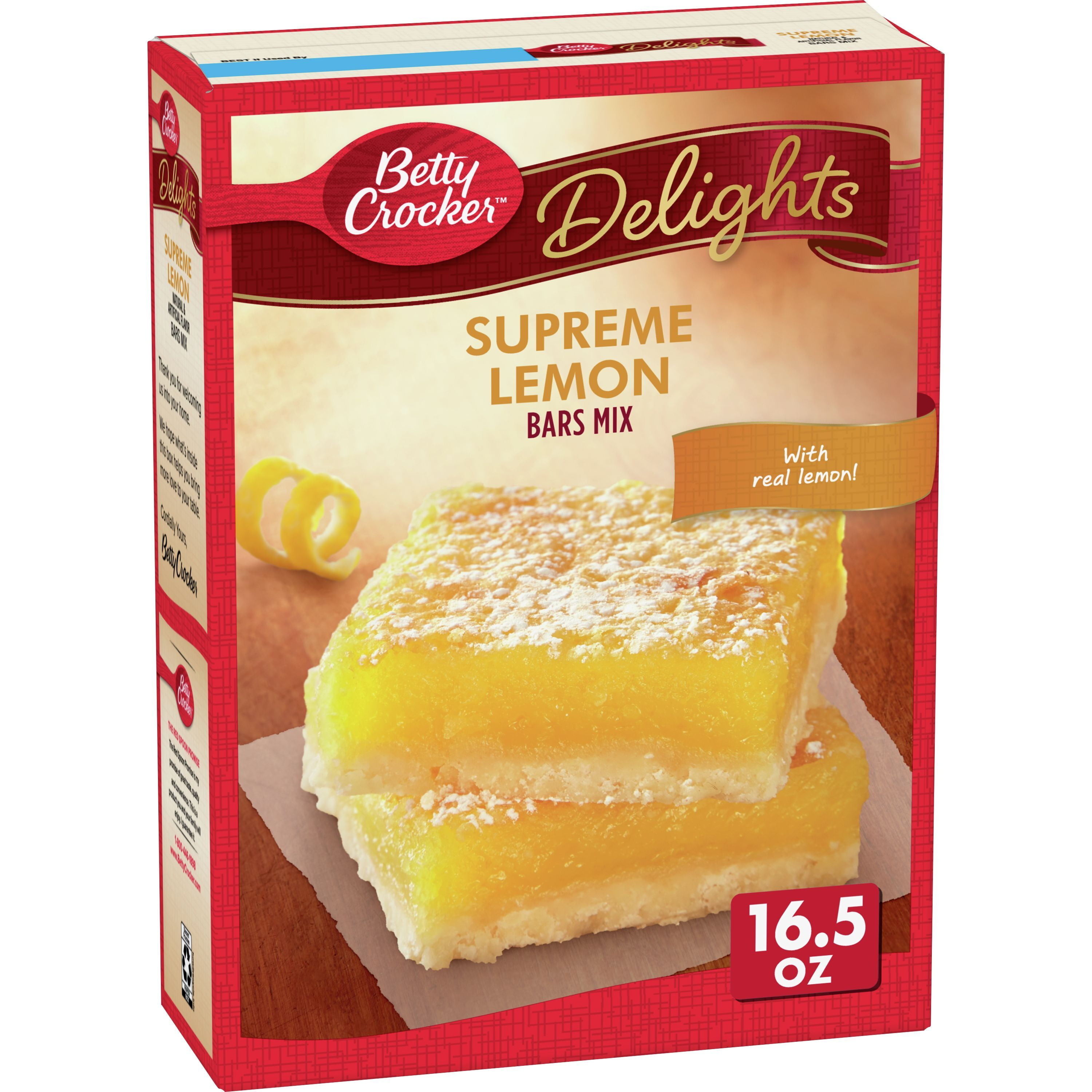 Betty Crocker Delights Supreme Lemon Dessert Bar Mix, 16.5 oz