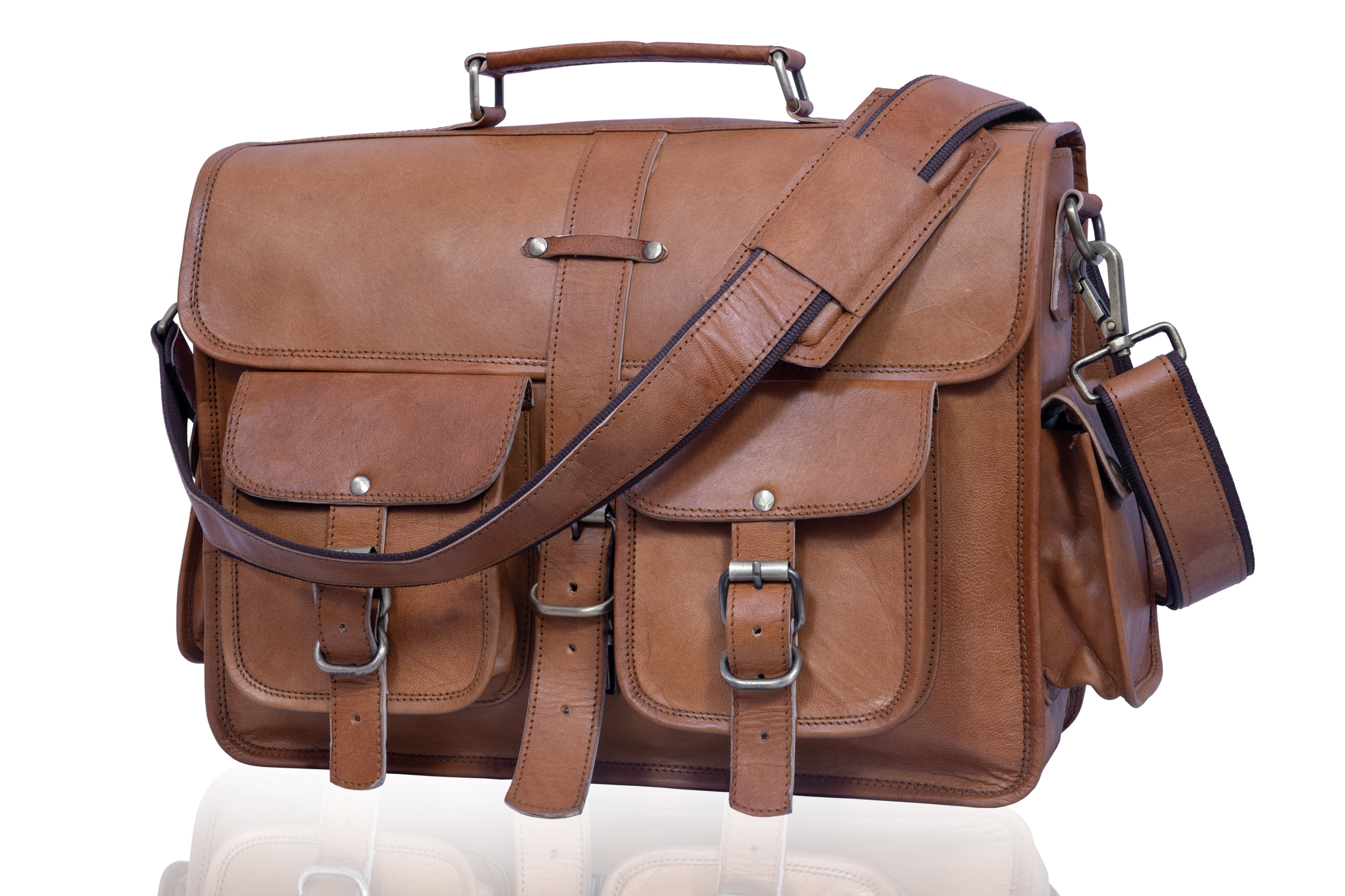 Vintage Computer Laptop Briefcase Satchel Cross body Work Bag