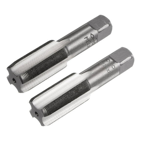 Uxcell M24 x 1 Alloy Tool Steel Taper/Bottom Screw Thread Taps Metric Hand Tap Set 1 Pair