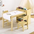 thumbnail image 1 of Para niños art mesa y sillas set: para niños pequeños craft play wood activity escritorio con grande almacenamiento, 1 of 5