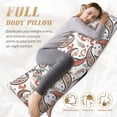 thumbnail image 4 of KLL Paisley Floral Pattern Long Body Pillow Cover,20x60 Body Pillow Cases,Soft Brushed Microfiber Invisible Zipper Design-Pillow core not included, 4 of 7