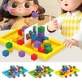 thumbnail image 2 of Miarnea Kids Toys, Kids Cube Building Block Game 2 Players Battle Geometric Cube Stacking Matching Parent-child Interactive Board Game Educational Toy Boys Girls Gift, 2 of 8
