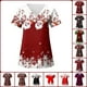 thumbnail image 1 of Camiseta de enfermera navideña, uniforme de enfermera para mujer, estampado de alce de dibujos animados, manga corta, bolsillo, uniformes médicos de enfermería, Harajuku, 1 of 5
