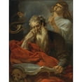 thumbnail image 2 of Nicolaes Pietersz. Berchem 12x14 Gold Ornate Wood Frame and Double Matted Museum Art Print Titled - Saint Jerome, 2 of 4