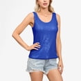 thumbnail image 3 of Women's Sequin Tank Top Sleeveless Scoop Neck Sparkly Party Blouse - Small, Royal Blue, 3 of 6