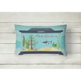 thumbnail image 2 of Carolines Treasures CK4521PW1216 Iridescent Shark Merry Christmas Canvas Fabric Decorative Pillow, 12H x16W, multicolor, 2 of 4