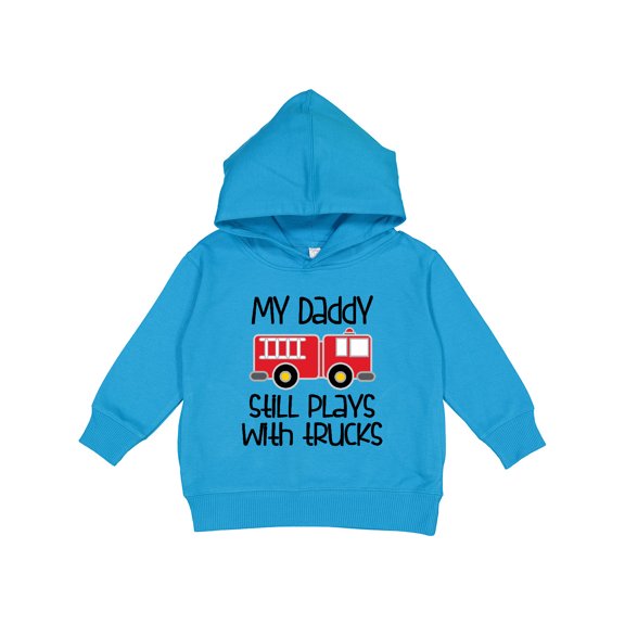 Inktastic Firefighter Daddy Plays with Trucks Toddler Hoodie