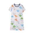 thumbnail image 4 of SROBPTY Teen Girls Dresses Print Crew Neck Short Sleeve Sleep Mid-Length Dress for 3-13Y, 4 of 4