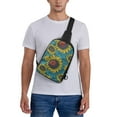 thumbnail image 4 of Rocae Sunflowers for Lightweight Chest Bag Dual Pocket, Waterproof Crossbody Sling Bag for Men and Women, 4 of 8
