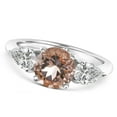 thumbnail image 4 of Pompeii 2.75Ct Morganite & Pear Shape 3-Stone Diamond Engagement Ring 14k Gold Lab Grown, 4 of 7